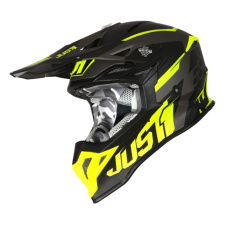 Moto přilba JUST1 J39 STARS černo/fluo žluto/titanová Moto přilba JUST1 J39 STARS černo/fluo žluto/titanová