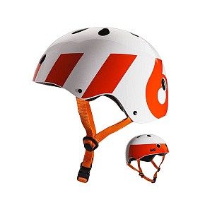 661 Dirt Lid - White Orange helma