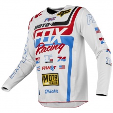 Pánský MX dres Fox Racing 180 RWT SE Jersey White/Red/Blue Pánský MX dres Fox Racing 180 RWT SE Jersey White/Red/Blue