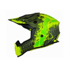 Moto přilba JUST1 J38 MASK matná neonově žluto/černo/zelená Moto přilba JUST1 J38 MASK matná neonově žluto/černo/zelená