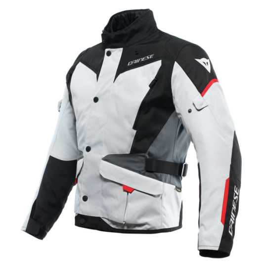 Moto bunda DAINESE TEMPEST 3 D-DRY glacier šedo/černo/lava červená