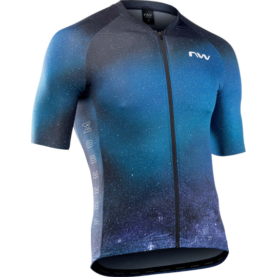 Pánský cyklo dres Northwave Freedom Jersey Short Sleeve  Blue