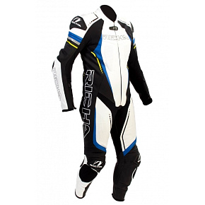 Moto kombinéza RICHA FRANCORCHAMPS jednodílná modrá/fluo žlutá Moto kombinéza RICHA FRANCORCHAMPS jednodílná modrá/fluo žlutá