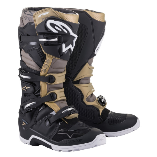 boty TECH 7 ENDURO DRYSTAR, ALPINESTARS (černá/šedá/zlatá)