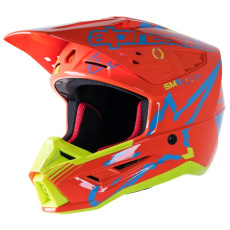 přilba S-M5 ACTION, ALPINESTARS (oranžová/žlutá fluo/světle modrá) přilba S-M5 ACTION, ALPINESTARS (oranžová/žlutá fluo/světle modrá)