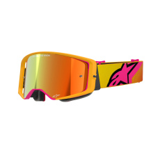brýle SUPERTECH CORP, ALPINESTARS (žlutá/růžová, zrcadlové červené plexi) 2025 brýle SUPERTECH CORP, ALPINESTARS (žlutá/růžová, zrcadlové červené plexi) 2025