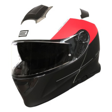 Moto přilba ORIGINE DELTA BASIC VIRGIN matná červeno/bílo/černá