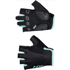 Dámské rukavice Northwave Active Woman Short Finger Glove Black/Light Blue