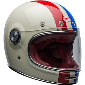Motocyklová přilba Bell DLX Bullitt Vintage White/Red/Blue vel. S (55-56cm) *