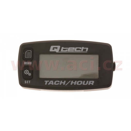 multifunkční měřič otáček motoru a motohodin, Q-TECH (černý, podsvícený displej)