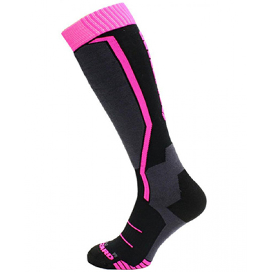 lyžařské ponožky BLIZZARD Viva Allround ski socks, black/anthracite/magenta