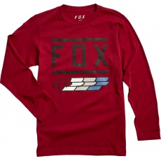 Dětské triko Fox Youth Fox Super Ls Tee Cardinal vel. YM Dětské triko Fox Youth Fox Super Ls Tee Cardinal vel. YM