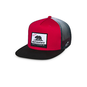 kšiltovka CALI GRADIENT TRUCKER, ALPINESTARS (červená/černá/bílá)