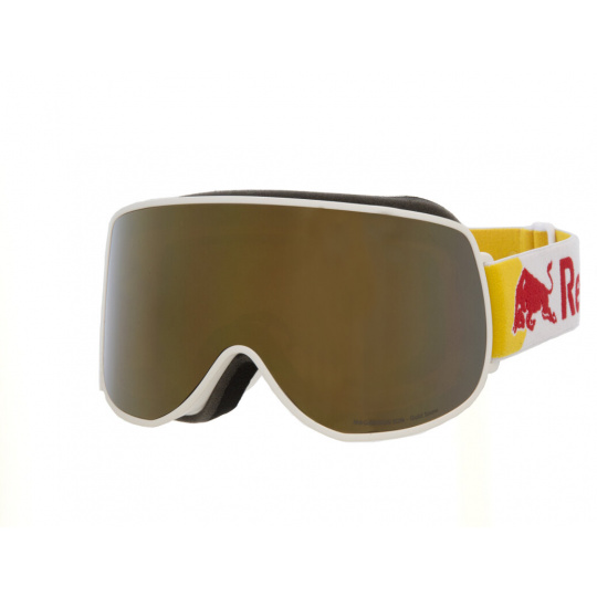 lyžařské brýle RED BULL SPECT Goggles, MAGNETRON EON-002, matt white frame/white headband, lens: gold snow CAT3