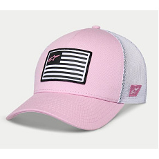 Alpinestars FLAG Snapback hat kšiltovka pink white