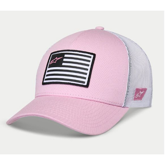 Alpinestars FLAG Snapback hat kšiltovka pink white