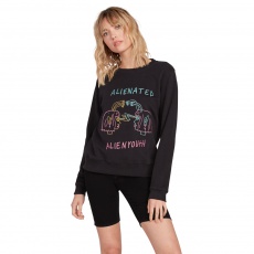 Dámská mikina Volcom Ozzy Alien Fleece Black Dámská mikina Volcom Ozzy Alien Fleece Black