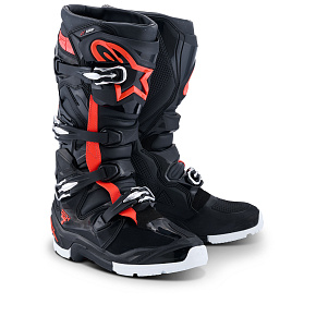 boty TECH 7 ENDURO DRYSTAR, ALPINESTARS (černá/červená fluo/bílá) 2027 boty TECH 7 ENDURO DRYSTAR, ALPINESTARS (černá/červená fluo/bílá) 2027