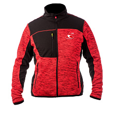 bunda ACI kombinace úplet a softshell - červená + černá