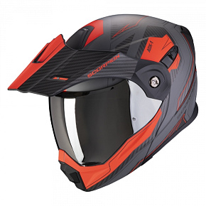 Moto přilba SCORPION ADX-1 TUCSON matná cementově šedo/červená Moto přilba SCORPION ADX-1 TUCSON matná cementově šedo/červená