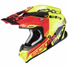 Moto přilba SCORPION VX-16 AIR ARHUS neonově žluto/neonově červená Moto přilba SCORPION VX-16 AIR ARHUS neonově žluto/neonově červená