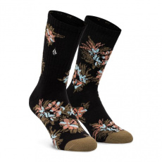 Pánské ponožky Volcom Vibes Socks Black Print Pánské ponožky Volcom Vibes Socks Black Print
