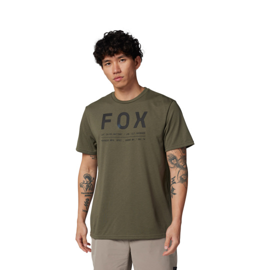 Pánské triko Fox Non Stop Ss Tech Tee  Olive Green