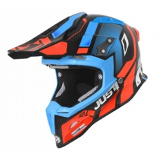 Moto přilba JUST1 J12 VECTOR oranžovo/modro/carbonová Moto přilba JUST1 J12 VECTOR oranžovo/modro/carbonová