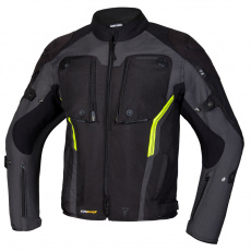 Moto bunda REBELHORN BORG černo/tmavě šedo/fluo žlutá Moto bunda REBELHORN BORG černo/tmavě šedo/fluo žlutá