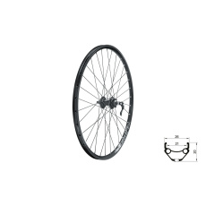 KELLYS Zapletené kolo přední KLS DRAFT DSC F, 27,5", black KELLYS Zapletené kolo přední KLS DRAFT DSC F, 27,5", black