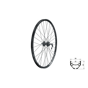 KELLYS Zapletené kolo přední KLS DRAFT DSC F, 27,5", black
