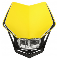 UNI přední maska včetně světla V-Face FULL LED, RTECH (žlutá/černá)