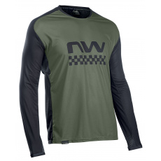 Pánský cyklo dres Northwave Edge Jersey LS Green Fore/Black * Pánský cyklo dres Northwave Edge Jersey LS Green Fore/Black *