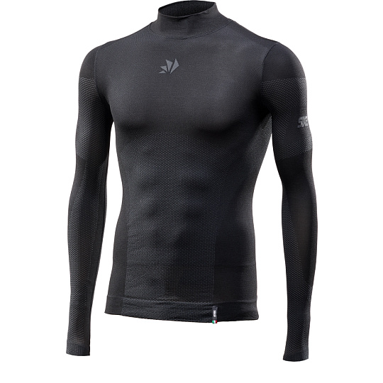 SIXS BT TS3L V2 light triko s dl. rukávem a stojáčkem černá/šedá SIXS BT TS3L V2 light triko s dl. rukávem a stojáčkem černá/šedá