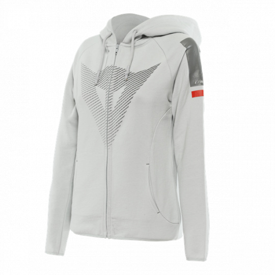 Dámská mikina DAINESE FADE LADY FULL ZIP HOODIE šedo/tmavě šedo/červená