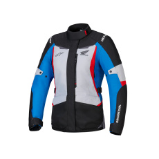 bunda STELLA ST-1 WATERPROOF HONDA kolekce, ALPINESTARS, dámská (šedá/modrá/černá/červená) 2025 bunda STELLA ST-1 WATERPROOF HONDA kolekce, ALPINESTARS, dámská (šedá/modrá/černá/červená) 2025
