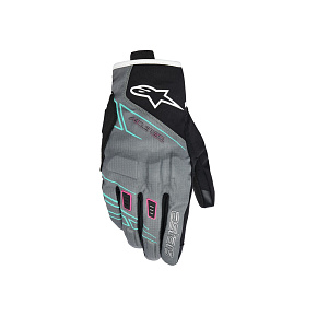 rukavice STELLA MOBLAST WATERPROOF, ALPINESTARS, dámské (šedá/černá/růžová fluo/tyrkysová/bílá) 2027 rukavice STELLA MOBLAST WATERPROOF, ALPINESTARS, dámské (šedá/černá/růžová fluo/tyrkysová/bílá) 2027