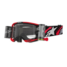 brýle VISION 8 LUAR ROLL-OFF WIDE VISION, ALPINESTARS (červená/černá, čiré plexi a roll-off systém) 2025 brýle VISION 8 LUAR ROLL-OFF WIDE VISION, ALPINESTARS (červená/černá, čiré plexi a roll-off systém) 2025