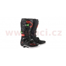 boty TECH 7 2022, ALPINESTARS (černá/červená/zelená) boty TECH 7 2022, ALPINESTARS (černá/červená/zelená)