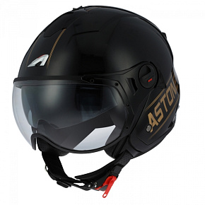 Moto přilba ASTONE MINIJET S SPORT COOPER černo/zlatá Moto přilba ASTONE MINIJET S SPORT COOPER černo/zlatá