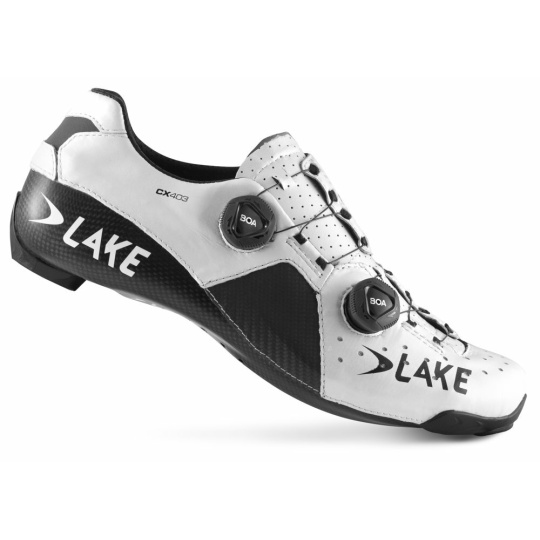 tretry LAKE CX403 Carbon bílo/černé vel.45,5