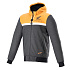 bunda CHROME STREET HOODIE HONDA kolekce, ALPINESTARS (černá/šedá/oranžová)