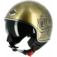 Moto přilba ASTONE MINIJET S 66 ROSES zlatá Moto přilba ASTONE MINIJET S 66 ROSES zlatá
