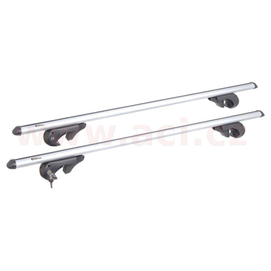 střešní nosič zamykací hliníkový 120 cm, max průřez nosiče 45x74 mm, sada 2 ks, pro vozidla s podélnými nosiči, ALU-PRO
