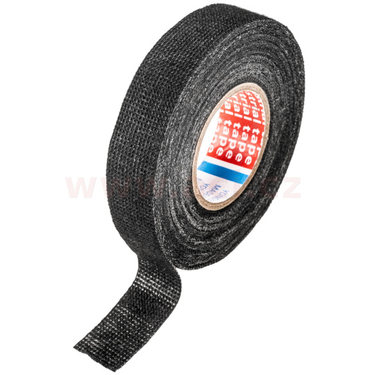 izolační páska PET textilní 19 mm x 15 m černá, pro kabelové svazky