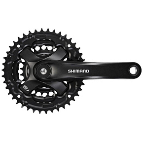 kliky SHIMANO Tourney FC-TY501-L, 175mm, 42-34-24 zubů, černé kliky SHIMANO Tourney FC-TY501-L, 175mm, 42-34-24 zubů, černé