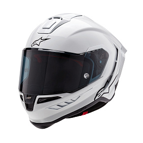přilba SUPERTECH R10 SOLID, ALPINESTARS (bílá/matný karbon) 2026 přilba SUPERTECH R10 SOLID, ALPINESTARS (bílá/matný karbon) 2026