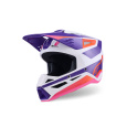 přilba S-M3 HEAT, ALPINESTARS (bílá/fialová/růžová) 2026