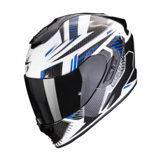 Moto přilba SCORPION EXO-1400 EVO AIR SHELL bílo/modrá Moto přilba SCORPION EXO-1400 EVO AIR SHELL bílo/modrá