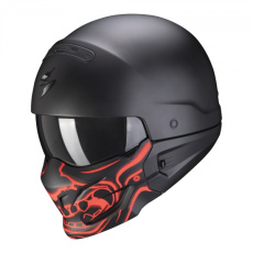 Moto přilba SCORPION EXO-COMBAT EVO SAMURAI matná černo/červená Moto přilba SCORPION EXO-COMBAT EVO SAMURAI matná černo/červená
